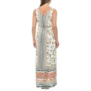 lucky brand border print maxi dress